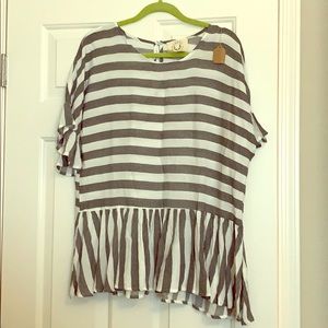 Striped Ruffle Summer Top!